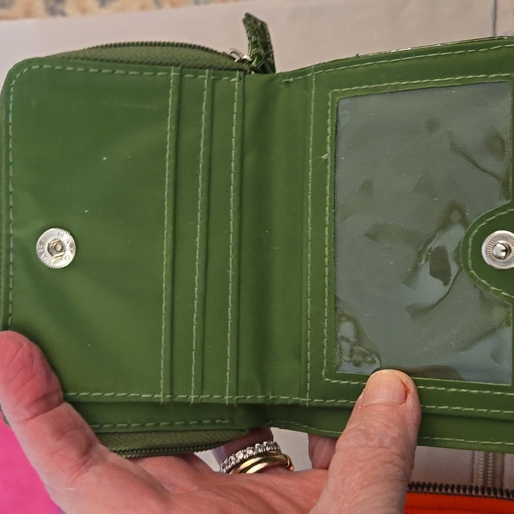 Orange Wallet with Zip Closure. Pink Wallet. Green.wallet - Picture 13 of 16